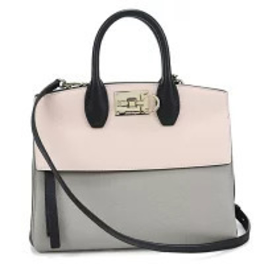 Salvatore Ferragamo Tote Bag Gancini Gray Handbag